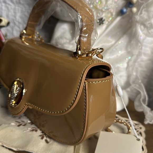 NWT! $210 Valentino Orlandi Evening Bag/Clutch Top Handle Removable Strap - Picture 4 of 6